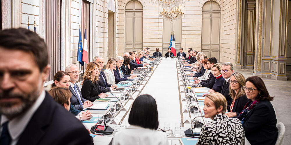 Le premier conseil des ministres du gouvernement Barnier, le 23 septembre 2024