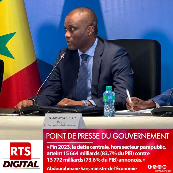 Abdourahmane Sarr, ministre de l'Economie, du Plan et de la Coopération le 26 septembre 2024 à Dakar (Building administratif)