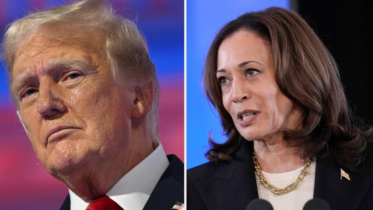 Donald Trump (g) et Kamala Harris