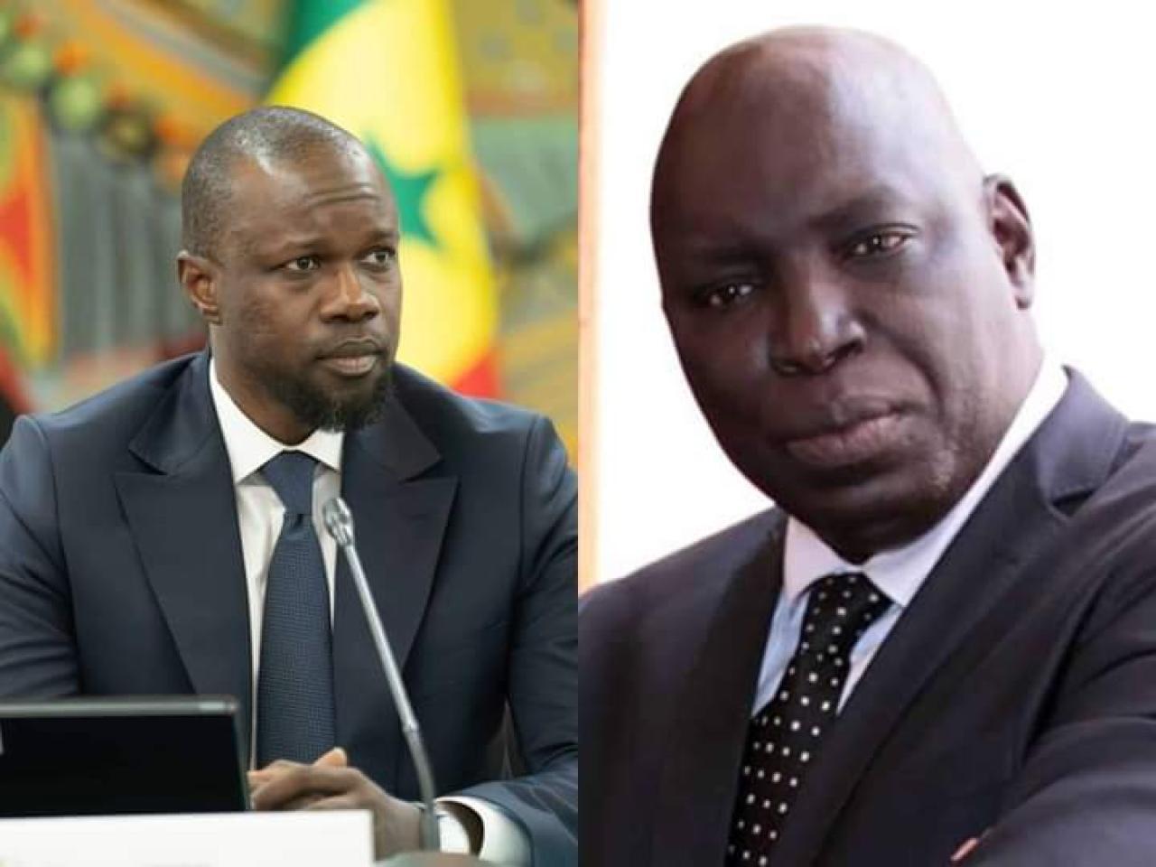 Madiambal Diagne (d) et Ousmane Sonko