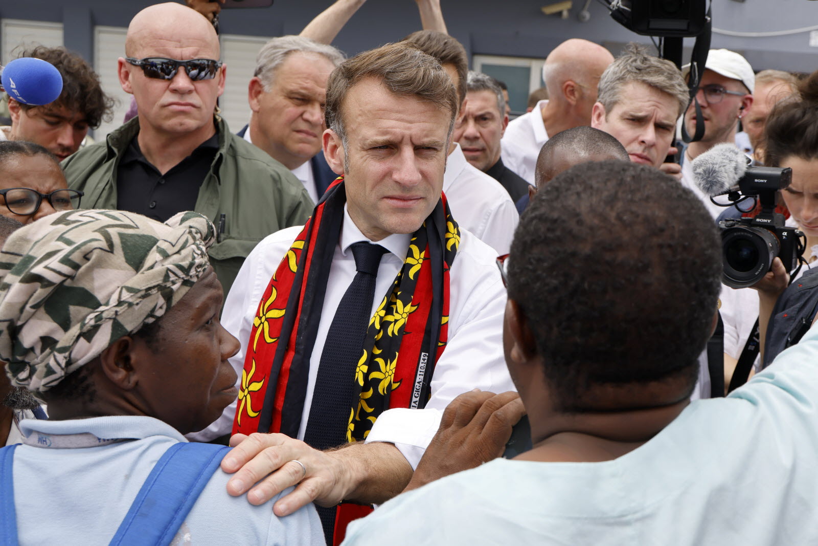 Emmanuel Macron à Mayotte le 19 décembre 2024