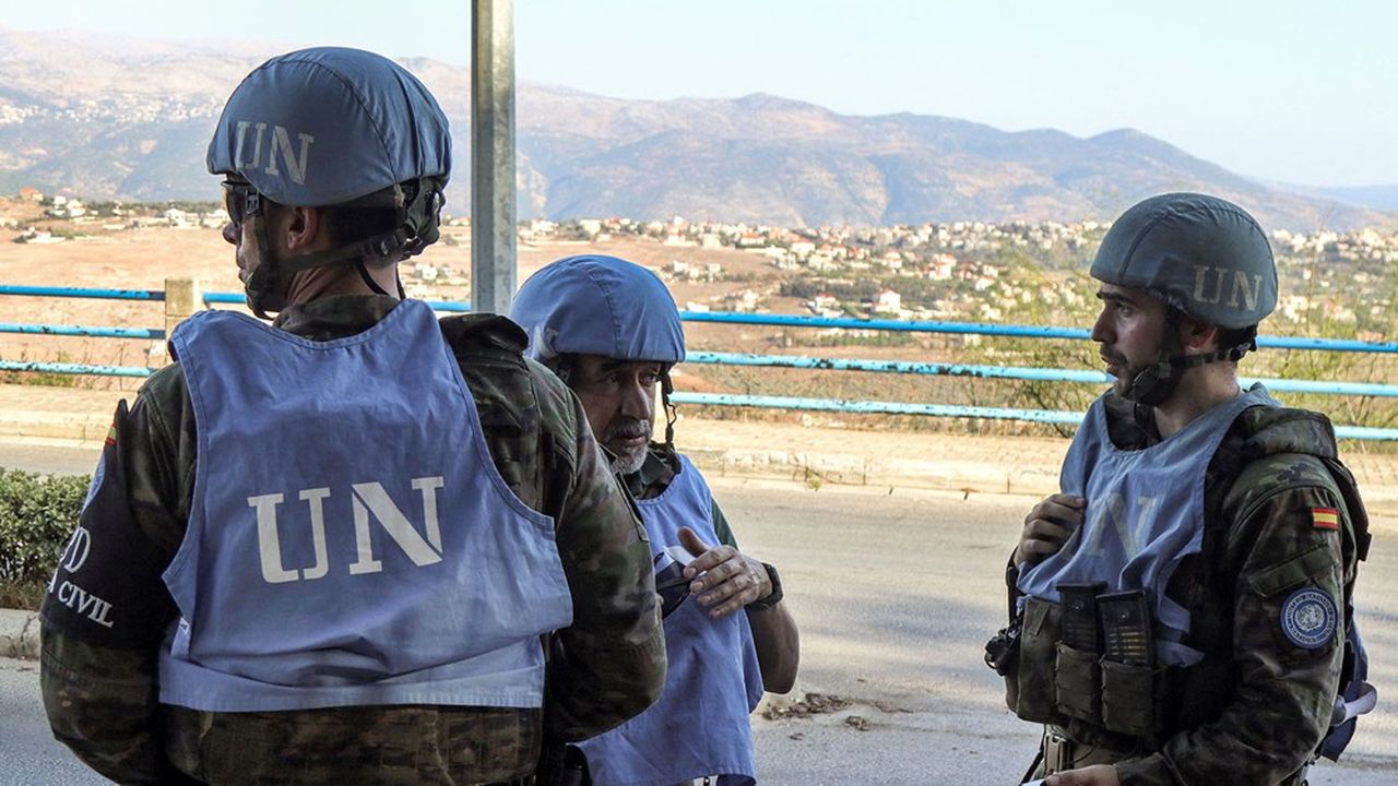 Des soldats de la Force intérimaire des Nations unies au Liban (FINUL)