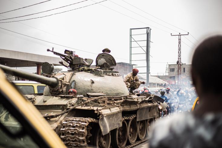 Un véhicule militaire des Forces armées de la RDC