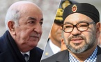 Le président algérien Abdelmajid Tebboune (g) et le Roi du Maroc Mouhamed  6